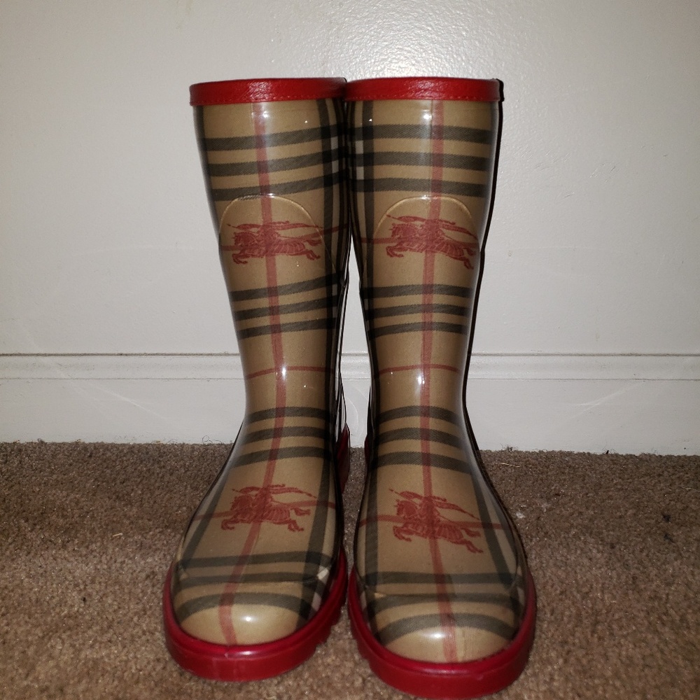 Burberry rain boots
